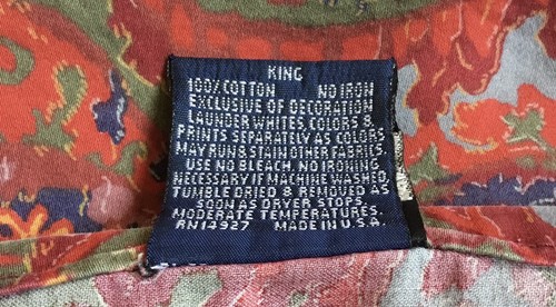 Ralph Lauren Galahad King Flat Sheet Red Multi Color Sateen - Bild 2 von 7