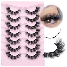 Mink Lashes Natural Look False Eyelashes Fluffy Flat 3D Black