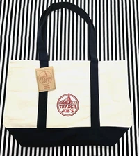 Trader Joe’s Tote Canvas Reusable Style Shopping Bag Navy Blue Large NWT 