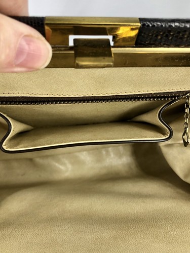 Vintage MCM 1950s Lizard Reptile Shoulder Bag/ Purse 50s 60s ~ Very Chic! - Picture 5 of 7