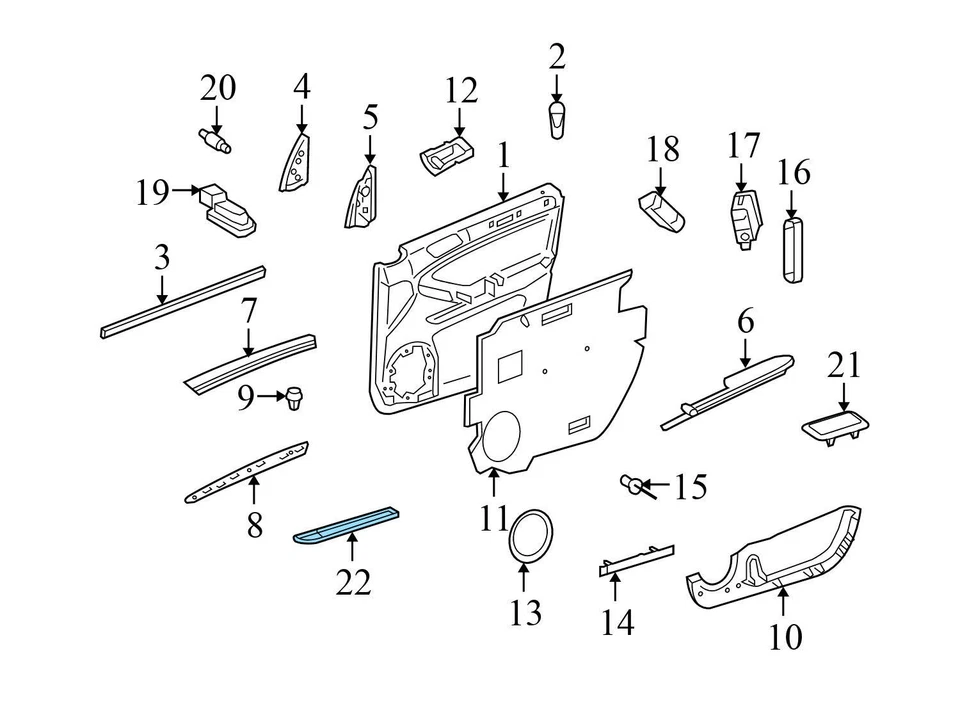 2008-2012 MERCEDES-BENZ GL500 - Front Right DOOR Panel Storage Insert - Image 3 of 4