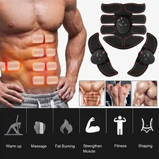 Ultimate EMS AB & Arms Muscle Simulator ABS Training Abdominal Trainer 8 Pad Set
