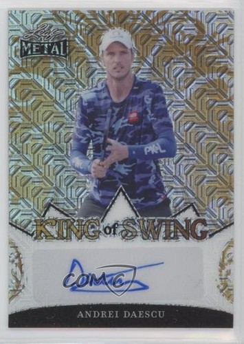 2024 Leaf Metal Pickleball Red White & Blue Prismatic /4 Andrei Daescu Auto