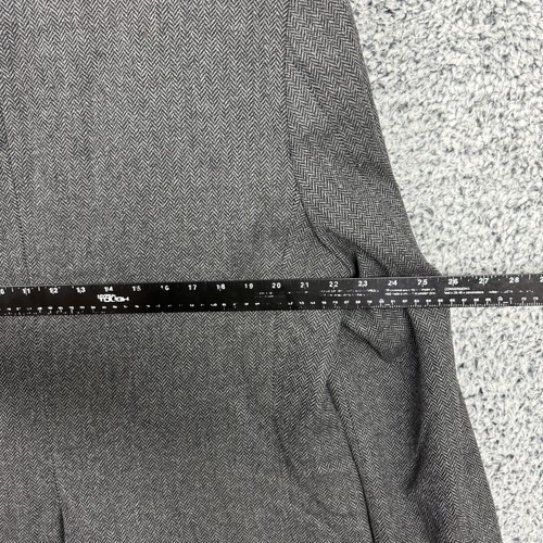 Vintage Brooks Brothers Blazer Mens 44 Long Gray Herringbone Lambswool 346 2000s - Picture 6 of 14