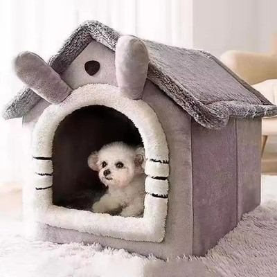 Detachable and Washable Thickened Pet House for All Seasons, Cozy Design