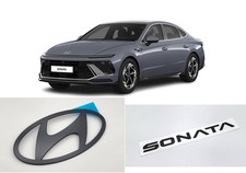 Genuine OEM Hood Trunk Letter Matt Black Emblem For 2024+ Hyundai Sonata