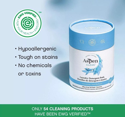 Cápsulas de lavandería sin perfume de AspenClean, embalaje nuevo y mejorado, cero plástico... - Imagen 6 de 6
