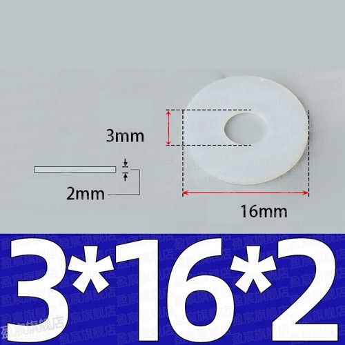 10PCS WHITE SILICONE HIGH TEMP FLAT RING RUBBER WASHER SEAL GASKETS THICK 1-5mm - Picture 37 of 263