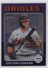 2024 Topps Heritage Hot Box Chrome Purple Refractor Colton Cowser #388 12g7