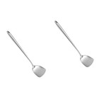  Set of 2 Flacher Spatel Kochgerät Küchenutensilien Aus Edelstahl