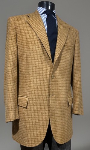 Polo Ralph Lauren Super 100’s Wool Brown Check Men’s Sport Coat 44 L - Picture 3 of 7