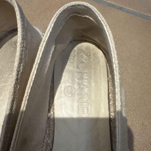 CHANEL Espadrilles Flats Size 23.5-24cm Pre-Owned Slightly Tight Fit - Picture 10 of 12