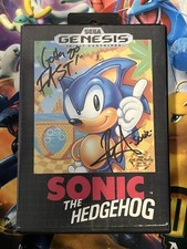 Sega Genesis CIB Sonic The Hedgehog Retail Box Manual Signed Roger Craig Smith