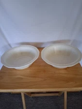 Plategraff White Two Serving Bowls 9 inches across and 3 inches deep