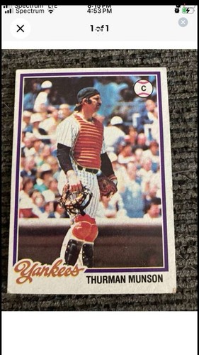 1978 Topps - Thurman Munson #60
