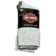 Harley-Davidson Youth All Weather Socks, 2 Pairs, Size Youth 12-3 1/2