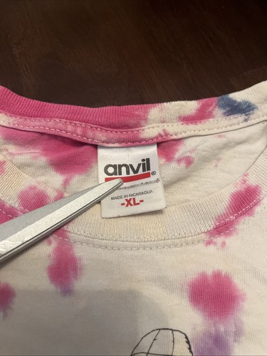 Men’s Vintage Anvil Tie Dye T-shirt XL “Going Out West” Graphic Double Sided - Picture 2 of 7