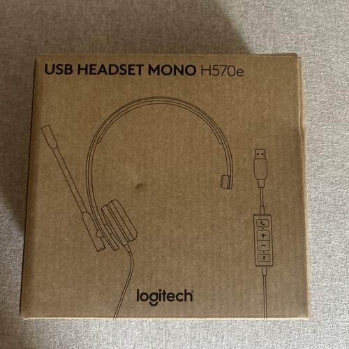 Logitech H570e Mono Black Monaural Over-the-Head Wired Headset - Picture 1 of 6