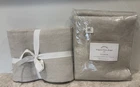 TWO Pottery Barn Belgian NATURAL Linen 50x84 unlined drapes panel curtain LIBECO
