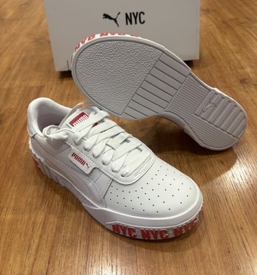 Schuhe Puma Cali Bold NYC Sneakers 372309-03 NIB White/Red Women s 6 NIB