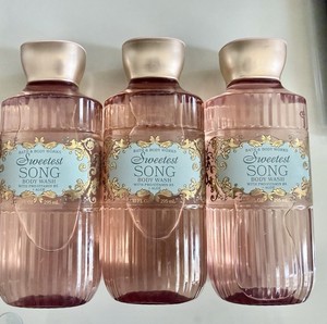 NEW Bath & Body Works Lot of 3 Bottles Sweetest Song Body Wash Shower Gel 10 oz