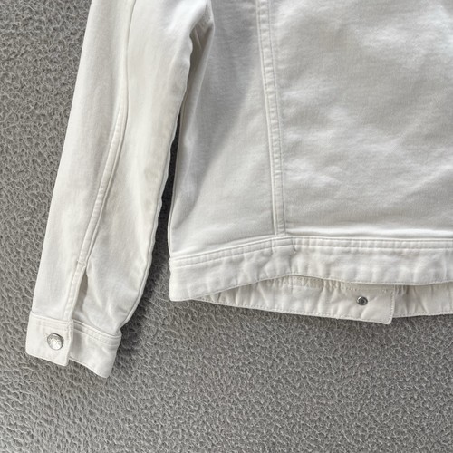 Crewcuts J Crew Denim Jacket Kids 10 White Stretch Cotton Casual Casual Preppy - Picture 9 of 16