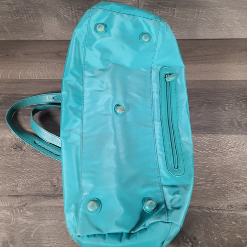 TUMI Luggage Blue Teal Nylon Duffle Weekender Bag Carry On Shoulder Strap - Picture 13 of 16