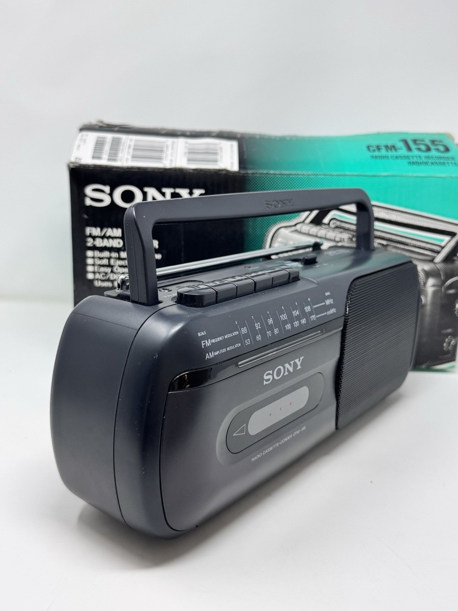 ソニーカセットレコーダー CFM-155 Cfm-155 Sony Mini Vintage Boombox Radio Am FM Cassette
