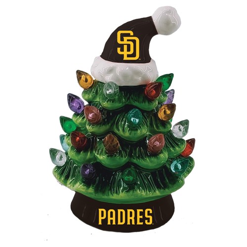 San Diego Padres Mini LED Tabletop Christmas Tree 4" - Picture 2 of 2