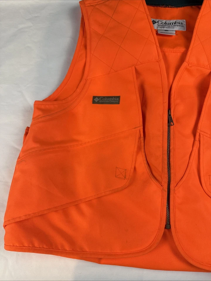 Columbia Grouse Comfort Vest Men’s Large Blaze Orange Hunting Shooting Vest - Image 4 of 4