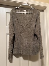 Billabong Women's Sweater - Knitted Polyester- Long Sleeve - Green And Size L