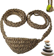 Paracord Balearic Shepherd Sling, 63 Inch Handcrafted Braided Slingshot, Roma...
