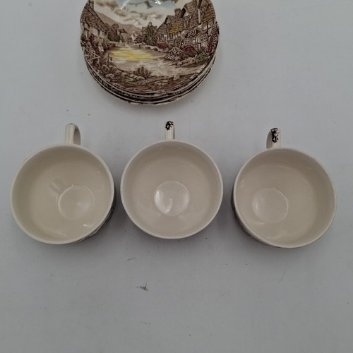 Johnson Brothers Olde English Countryside 3 Flat Cups & 5 Saucers - Picture 19 of 24