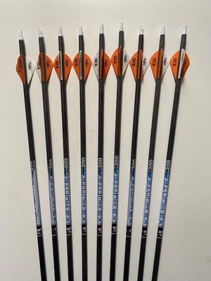 Gold Tip X3 HUNTER  300  2''  Inch Hot Orange Vane  9 Pack   30''
