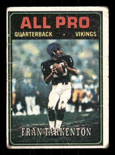 1974 Topps #129 Fran Tarkenton AP All-Pro Vikings b HOF Poor (1) PR low grade