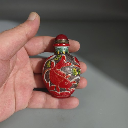 Ancient China, Beijing Collection, pure hand-painted, glass, snuff bottle - Picture 5 of 9