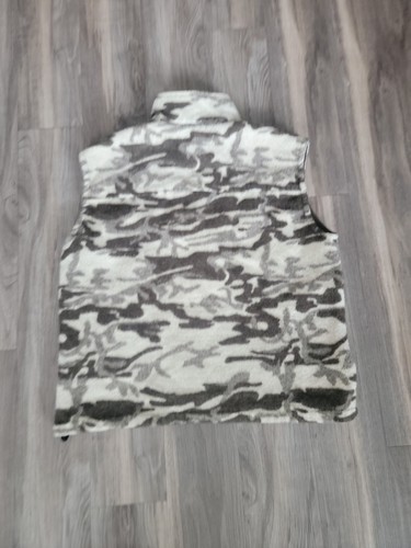 Cabelas Vest Mens XL Camo 90% Wool Outdoor Hunting Full Zip Vest. RARE - Picture 11 of 13