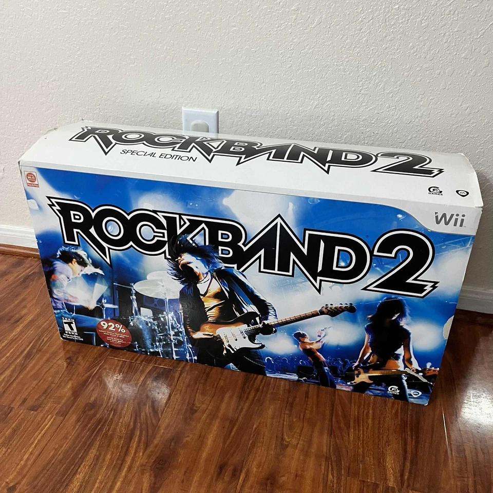 Rock Band 2 Edición Especial Para Wii Batería, Micrófono, Guitarra y Juego ¡EN CAJA! Foto 2 de 4