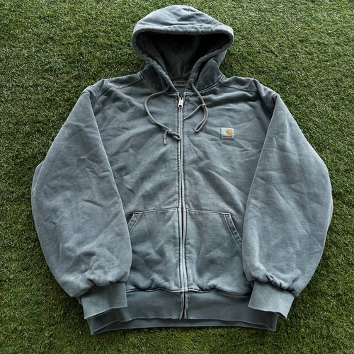 CARHARTT WIP VISTA JACKET HOODED DEEP LAGOON FULL ZIP GARMENT DYED MENS SIZE M
