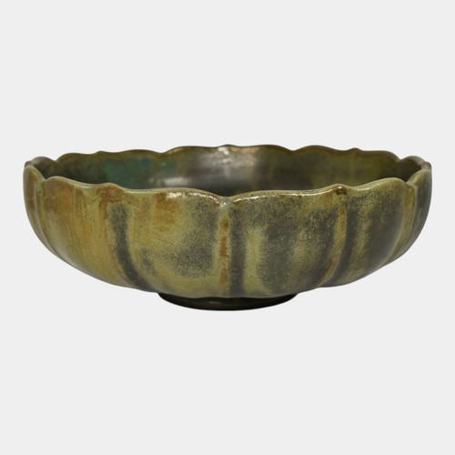 Fulper Arts And Crafts Pottery Green Glaze Ceramic Compote Bowl 559 - Picture 2 of 6