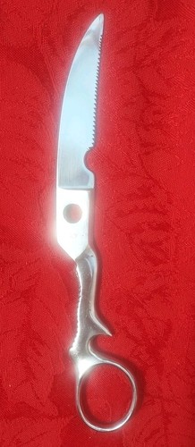 Sharp Chrome 8” Scissors Disassemble Serrated Shears Italian Hot Forged Steel - Picture 9 of 10
