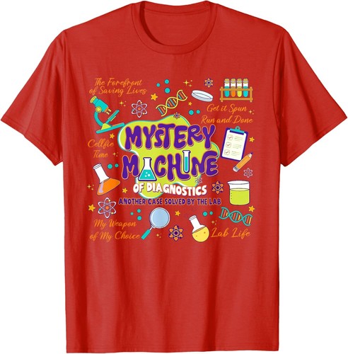 Mystery Machine Of Diagnostics Lab Week 2025 Med Lab Tech T-Shirt Hoodie - Picture 11 of 16