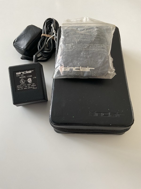 Sinclair Microvision MTV1 Pocket Television with case and charger PARTS ONLY !