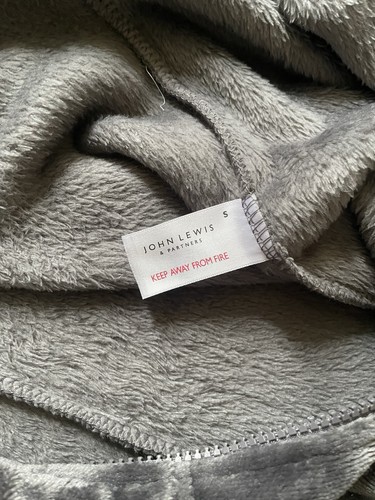 John Lewis Zip Up Grey & Silver Star Fleece Hooded All in One Size S (UK 10) - Picture 9 of 10