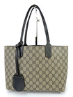 New ListingAuth Gucci Brown Gg and Black Pvc Canvas Reversible Tote Bag Purse #61573