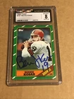 Graded Cleveland Browns Bernie Kosar Signed Rookie Card JSA COA Graded 8
