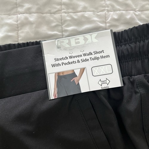 Nuevos Pantalones Cortos para Caminar Para Mujer XXL RBX Elastizados Tejidos con Bolsillos Negros - Imagen 3 de 3