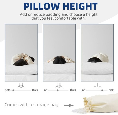 Bed Neck Pillows for Sleeping - Bedding Shredded Memory Foam Firm Pillow - Imagen 5 de 5