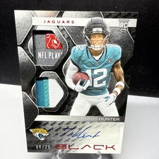 2025 Panini Black Travis Hunter Dual Patch Laundry Tag Auto 4/20 RC Jaguars