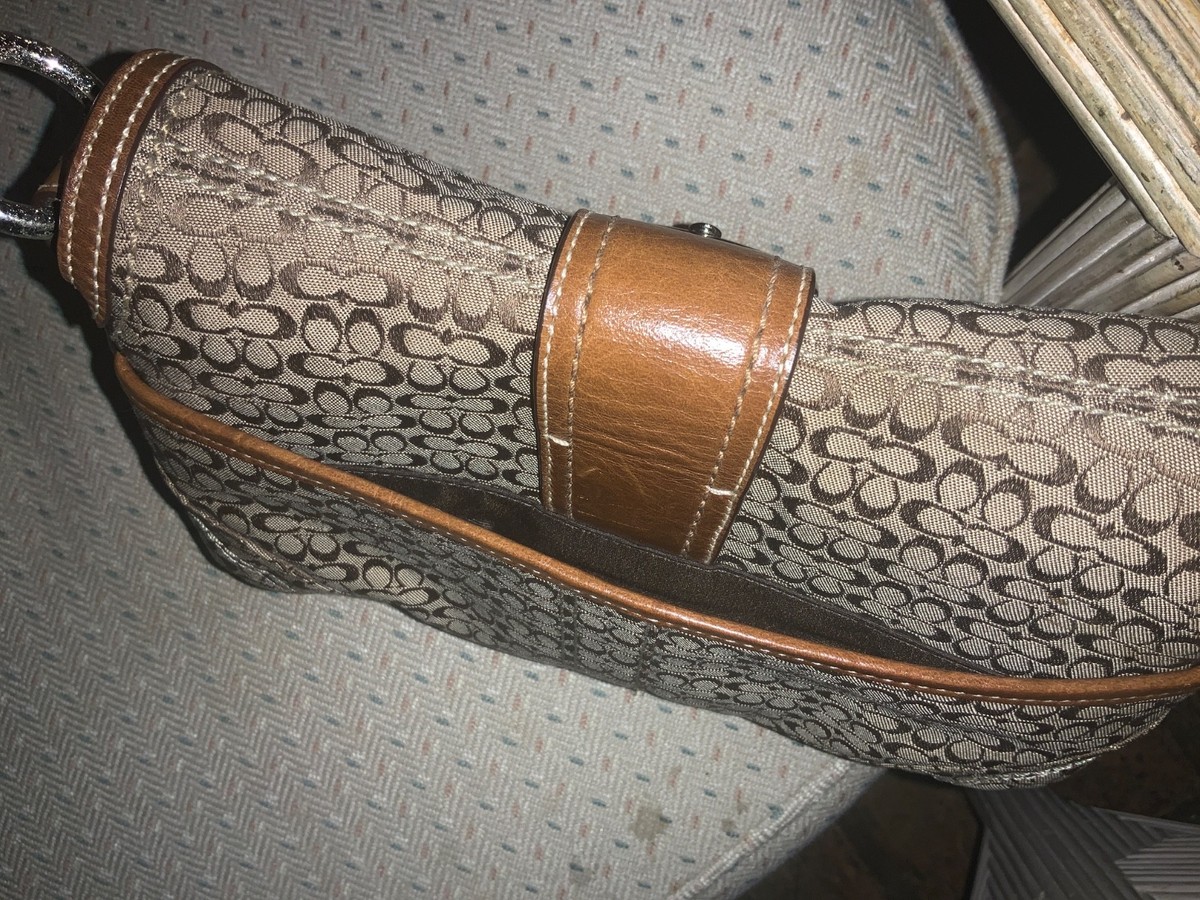 Coach Brown Signature Mini Soho Flap Shoulder Bag CO894-F12308 View 3